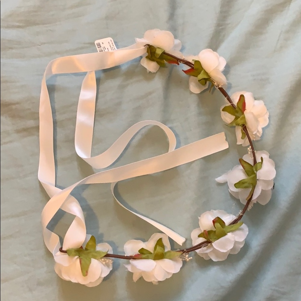 Icing Floral Headband with Ribbon